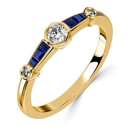Italo Golden Bezel Setting Vintage Engagement Rings For Women Promise Ring