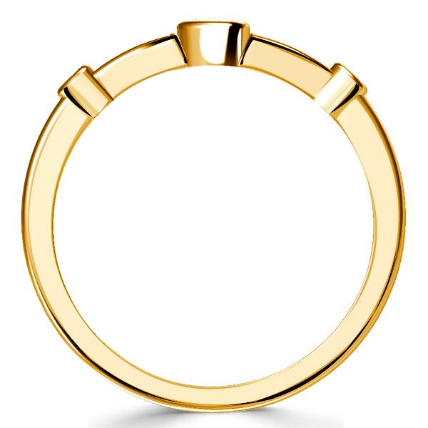Italo Golden Bezel Setting Vintage Engagement Rings For Women Promise Ring
