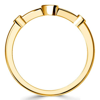 Italo Golden Bezel Setting Vintage Engagement Rings For Women Promise Ring