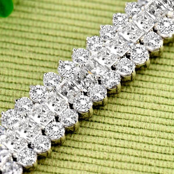 Multi Row Tennis Bracelet For Women In Sterling Silver