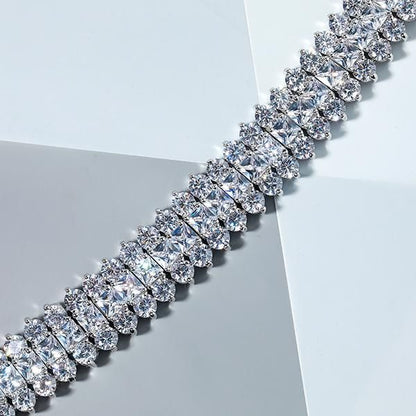 Multi Row Tennis Bracelet For Women In Sterling Silver