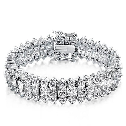 Multi Row Tennis Bracelet For Women In Sterling Silver
