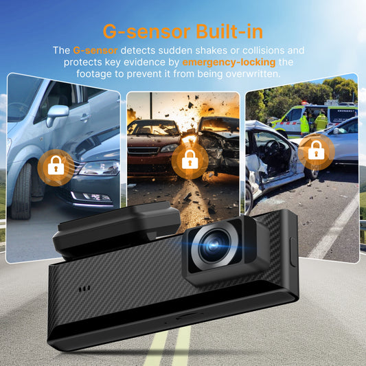 Dash Cam Mini 2 – 2K+1080P FHD Smart Car Camera with Built-in Wi-Fi & GPS (SD Card Not Included)