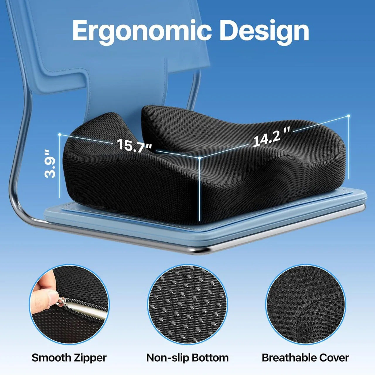 🎁LAST DAY 50％ OFF🎁Ergonomic Memory Foam Seat Cushion