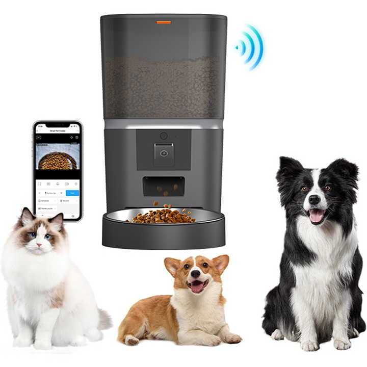 Smart Automatic Pet Feeder with Camera – 4L & 6L Options – WiFi App Control for Cats & Dogs
