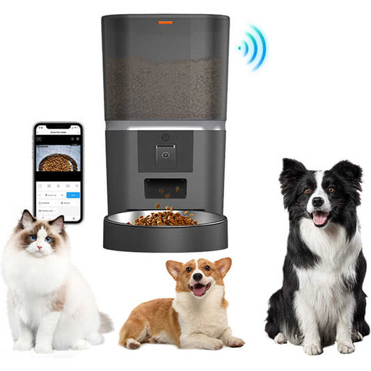 Smart Automatic Pet Feeder with Camera – 4L & 6L Options – WiFi App Control for Cats & Dogs