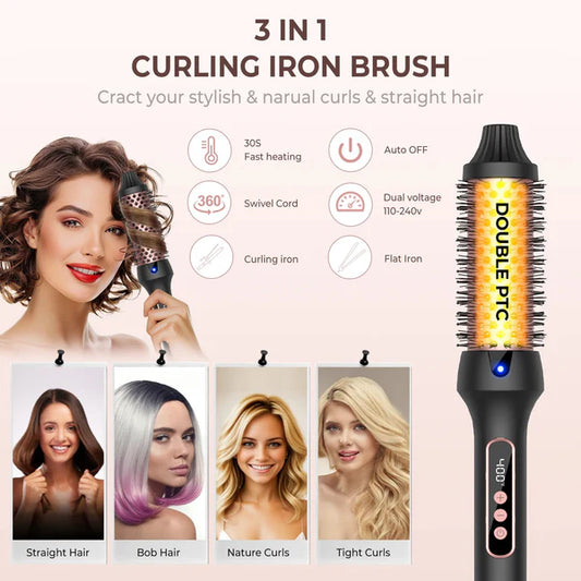 Thermal Heated Brush Curler