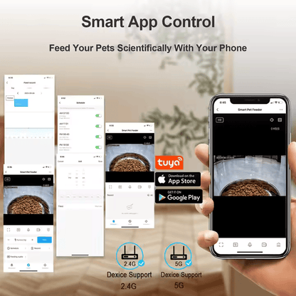 Smart Automatic Pet Feeder with Camera – 4L & 6L Options – WiFi App Control for Cats & Dogs